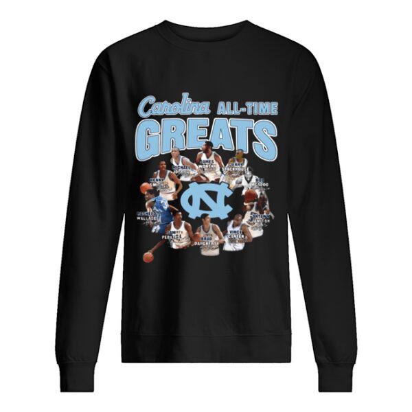 North Carolina Tar Heels baseball All-time Greats Players Signatures shirt