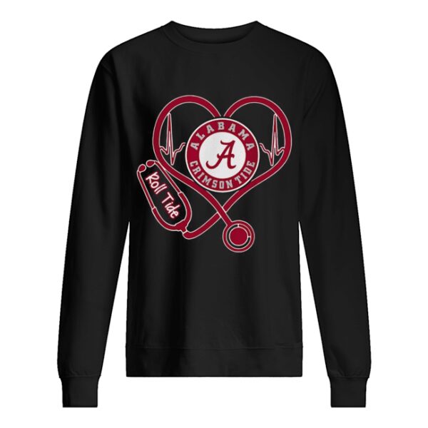 Nurse Heartbeat Love Alabama Crimson Tide Roll tide shirt