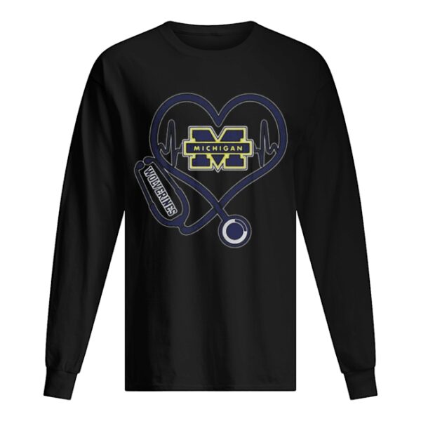 Nurse Michigan Wolverines heart shirt