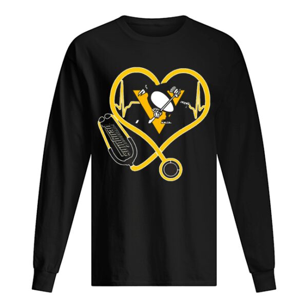 Nurse Stethoscope Love Heartbeat Pittsburgh Penguins shirt