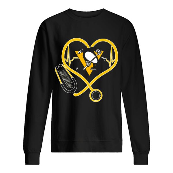 Nurse Stethoscope Love Heartbeat Pittsburgh Penguins shirt