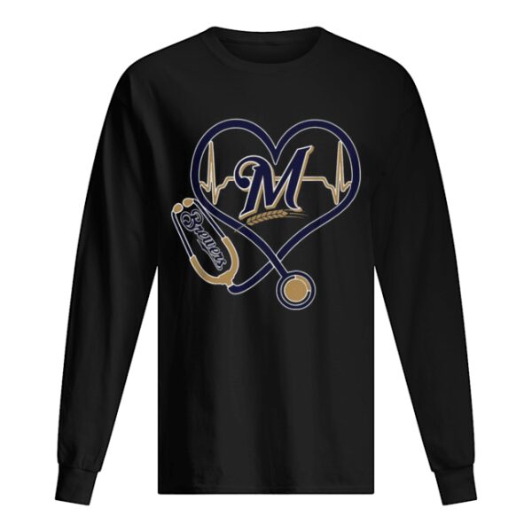 Nurse heart Milwaukee Brewers shirt