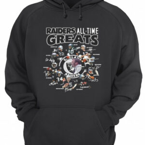 Oakland Raiders all time greats team signatures shirt 2 Oakland Raiders all time greats team signatures shirt 3