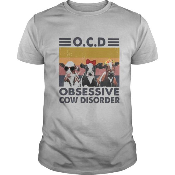 Ocd obsessive cow disorder vintage retro shirt