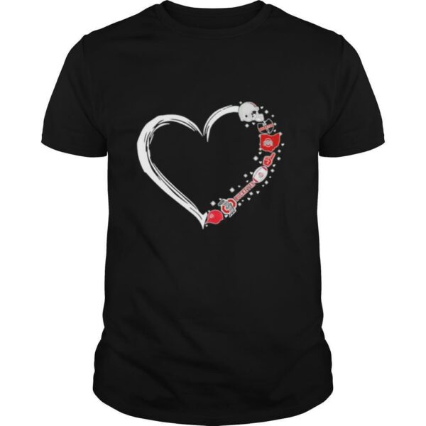 Ohio state buckeyes football hearts shirt