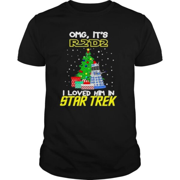 Omg its R2D2 I loved him in Star Trek Christmas shirt