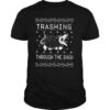 Opossum Trashing Through The Snow Ugly Christmas shirt