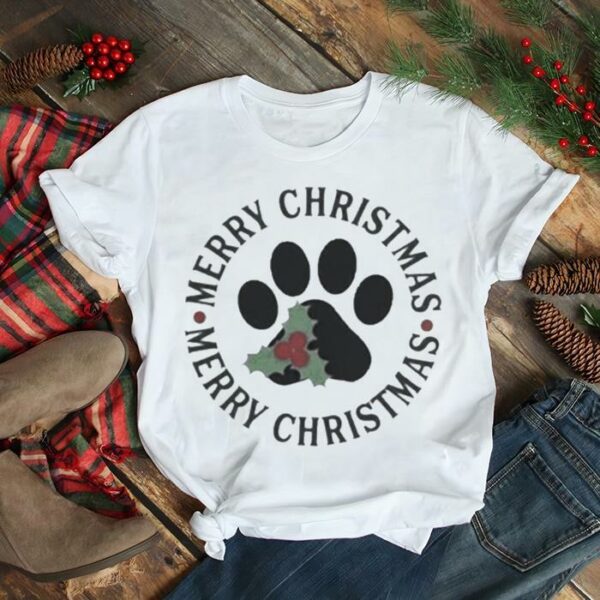 Original christmas Dog Paw Print Shirt