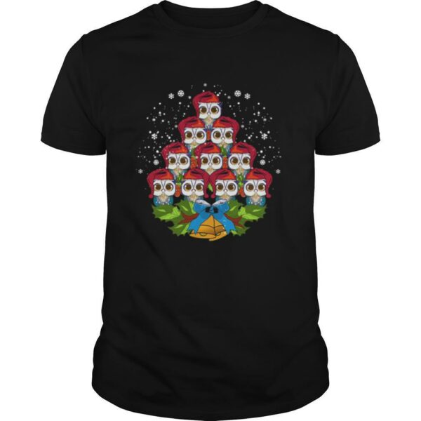 Owls Merry Christmas Tree Animal shirt