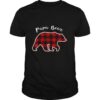 PAPA BEAR Red Plaid Christmas Pajama Dad shirt