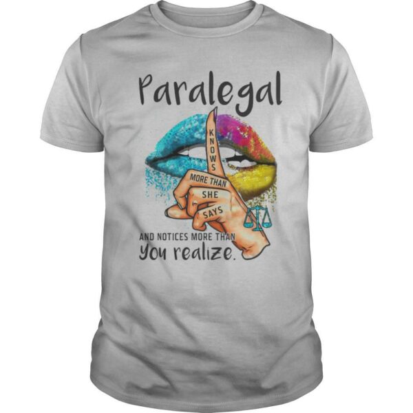 Paralegal And Notices More Than You Realize Lips Color shirt