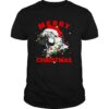 Parrot Santa lights Merry Christmas shirt