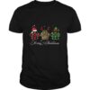Paw Dog Santa Reindeer ELF Merry Christmas Light shirt
