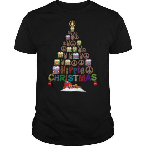 Peace Hippie Bus Christmas Tree shirt