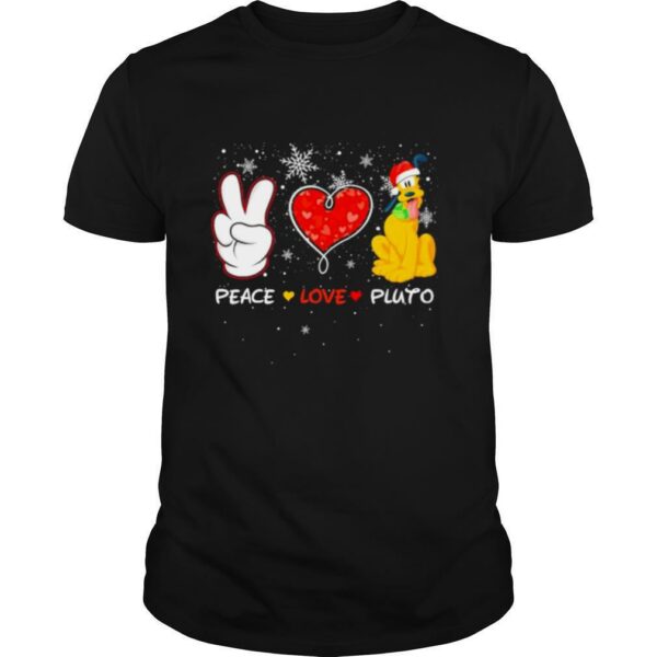 Peace Love Pluto Santa Merry Christmas shirt