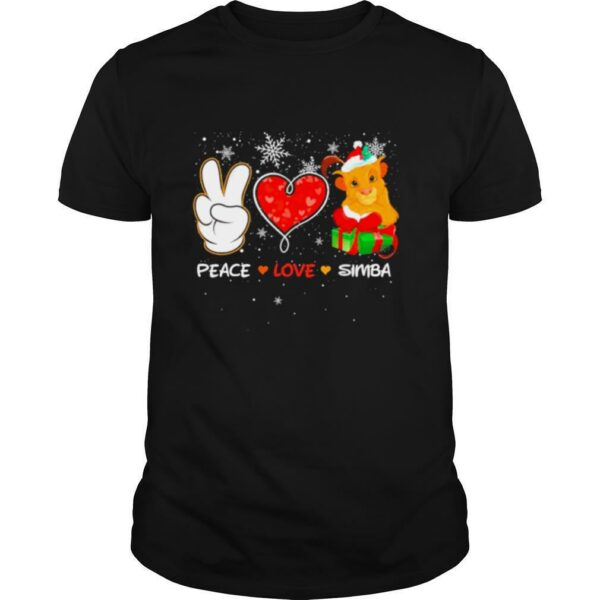 Peace Love Simba Santa Merry Christmas shirt