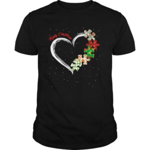 Ph Merry Christmas Autism Awareness Heart Puzzle shirt