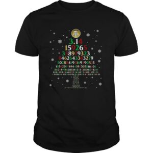 Pi 3.14159265 Tree Merry Christmas shirt