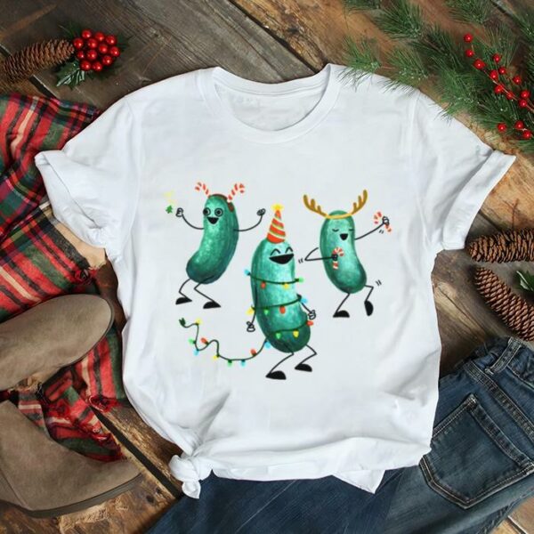 Pickle Christmas Lights Cute Design shirt