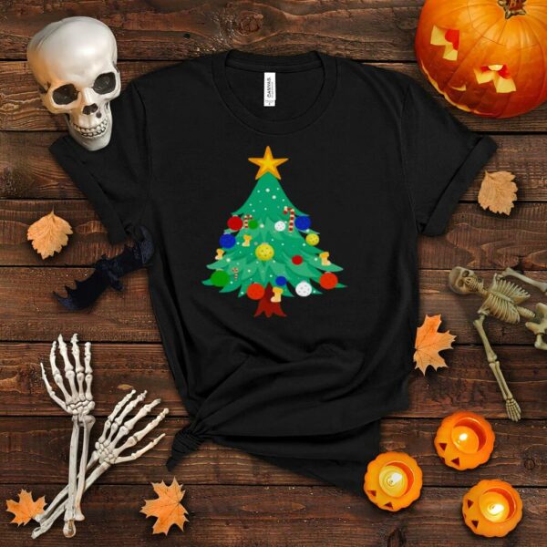 Pickleball Christmas Tree Ornaments Design Shirt