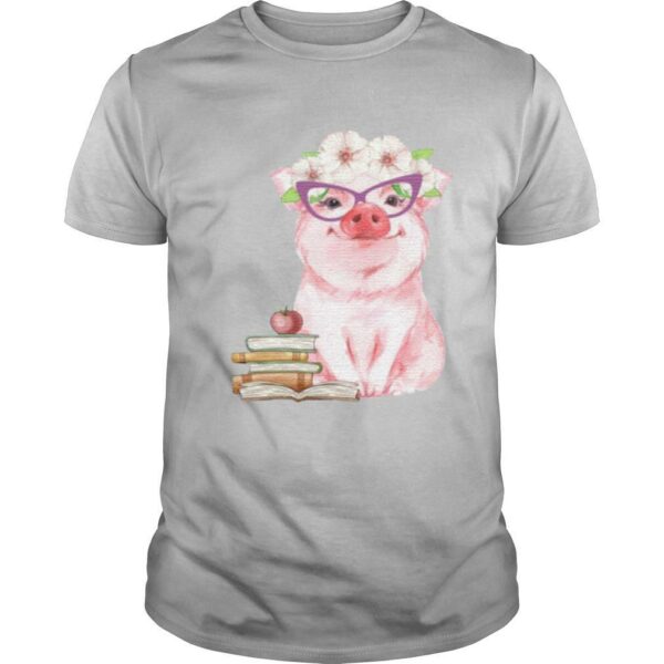 Pig Teachers Books Apple shirt