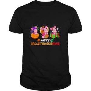 Piglet happy hallothanksmas halloween thanksgiving christmas shirt