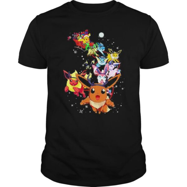 Pikachu cartoon merry christmas shirt