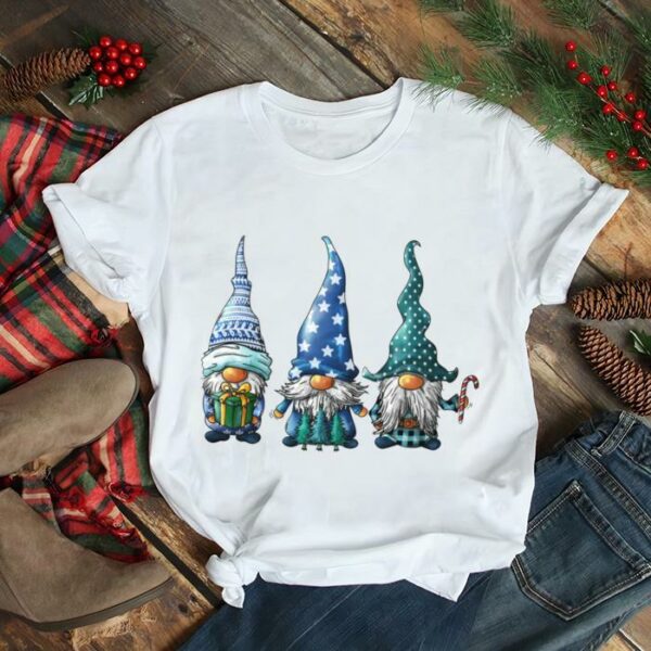 Pilgrim Gnomes Blue Gnomes Design Christmas shirt