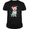 Pitbull Santa Light Merry Christmas shirt
