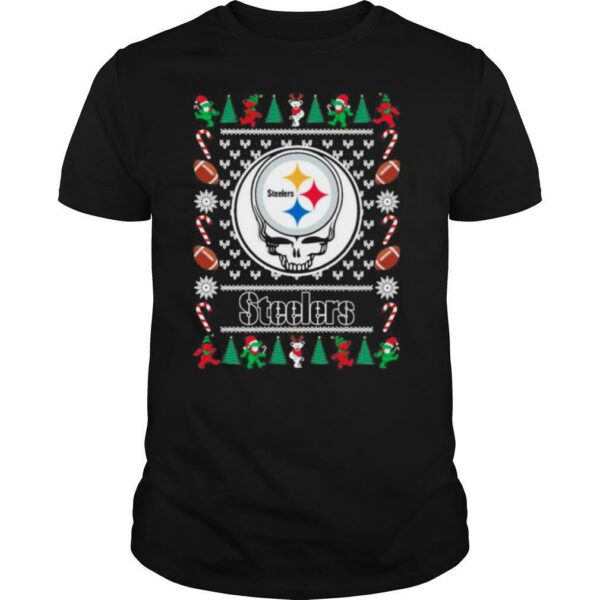 Pittsburgh Steelers Grateful Dead Ugly Christmas shirt