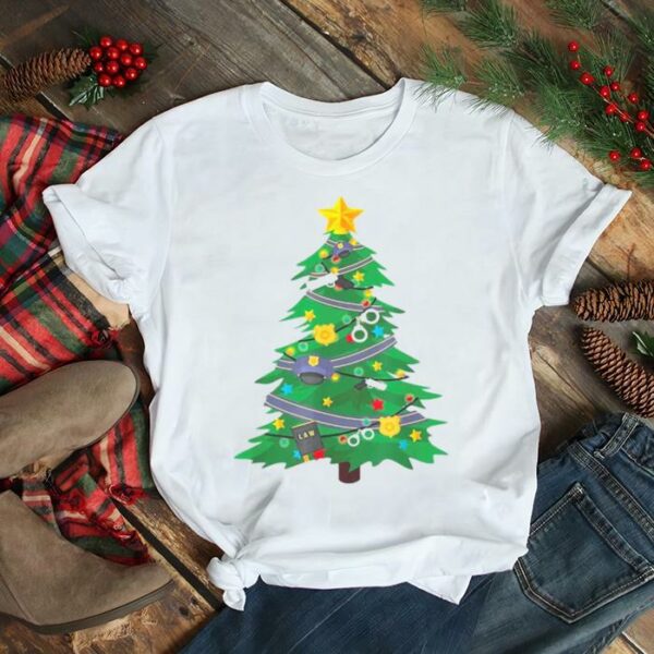 Police Officer Christmas Tree Cop Stocking Stuffer Sweater T shirt