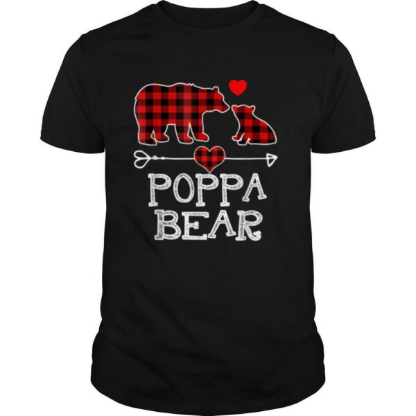 Poppa Bear Christmas Pajama Red Plaid Buffalo Family Gift T Shirt