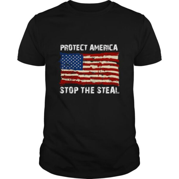 Protect America Stop The Steal Voter Fraud Trump 2020 Us Flag shirt