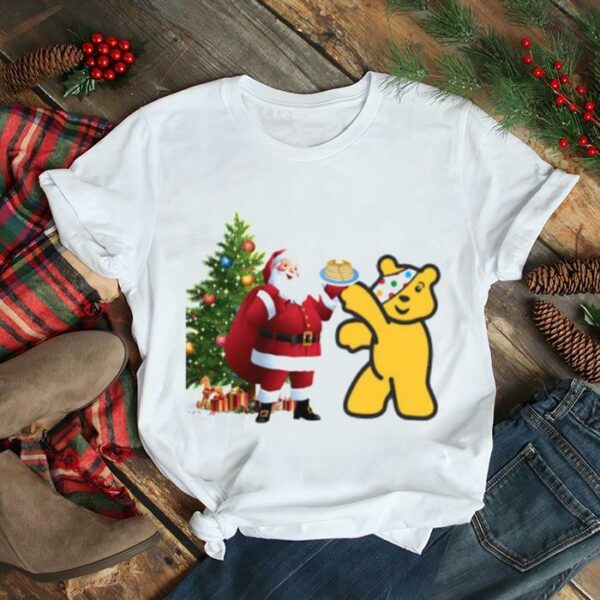 Pudsey Bear In Christmas shirt