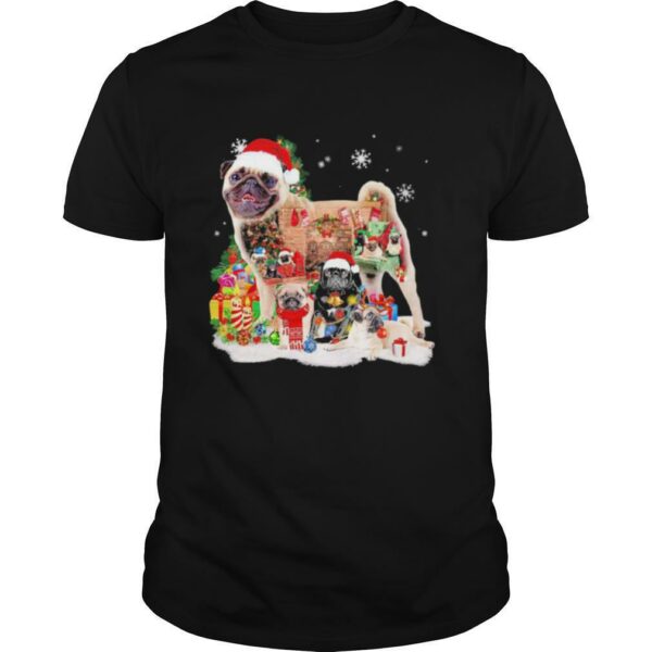 Pugs Hat Santa Happy Merry Christmas 2020 shirt