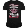 Queens are born in March 1982 Queens 39th Birthday For Girl T Shirt