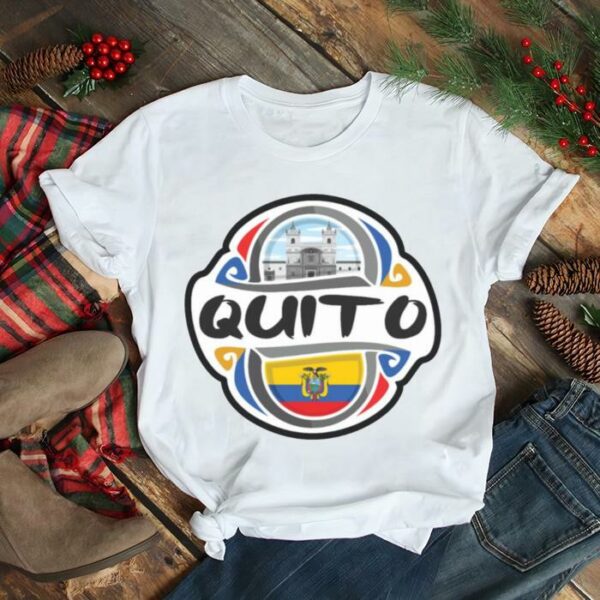 Quito Ecuador Flag Badge Travel Souvenir Stamp shirt