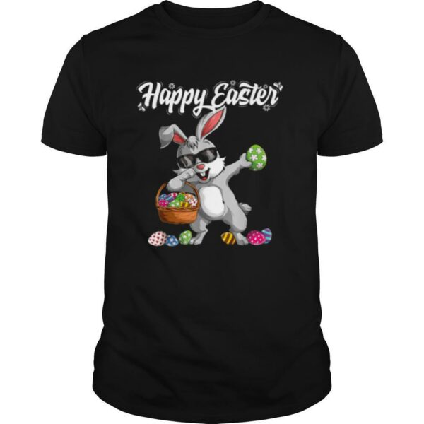 Rabbit dabbing happy easter shirt