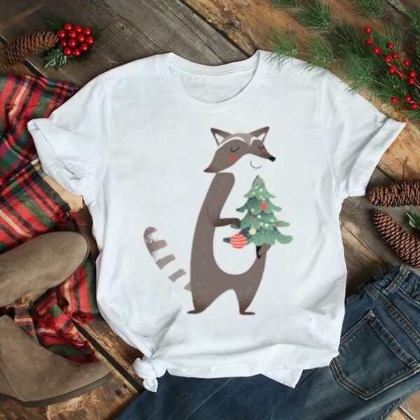 Raccoon With Christmas Tree shirt