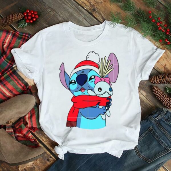 Red Design Santa Hat Present Holiday Stitch Christmas shirt