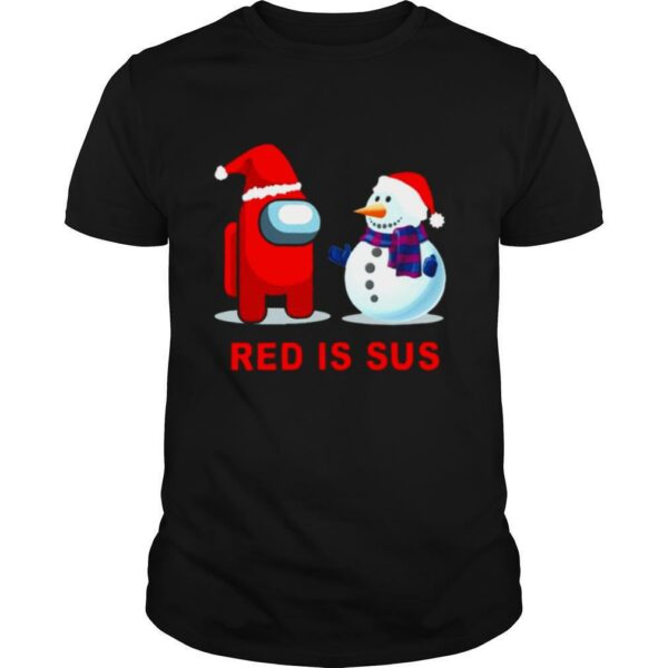 Red Is Sus Among Us Christmas Game Among Us Xmax shirt