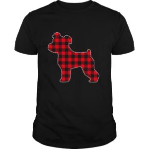 Red Plaid Buffalo Cute Miniature schnauzer Christmas Pajamas shirt