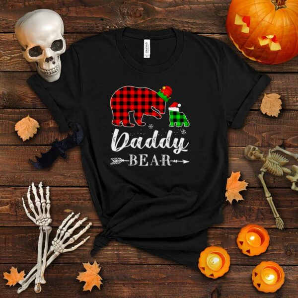 Red Plaid Daddy Bear Matching Family Christmas Pajama Shirt