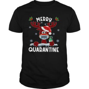 Reindeer Face Mask 2020 Merry Christmas Quarantine shirt