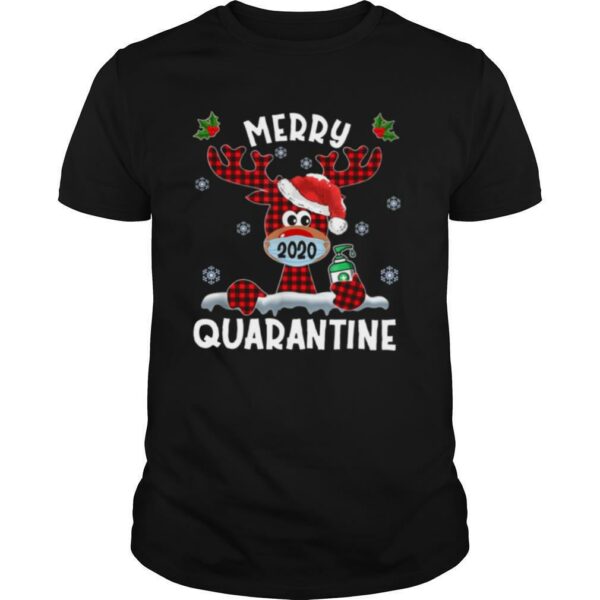 Reindeer Face Mask 2020 Merry Christmas Quarantine shirt