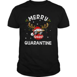Reindeer Face Mask 2020 Quarantine Merry Christmas shirt