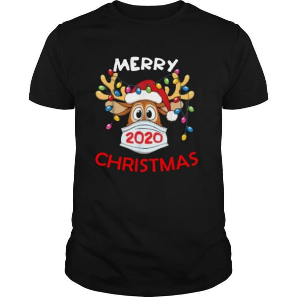 Reindeer In Mask Shirt Funny Merry Christmas 2020 shirt