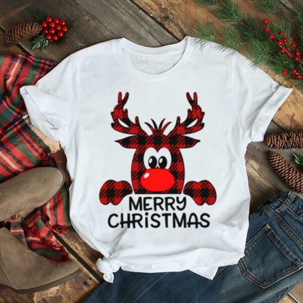 Reindeerbuffalo Plaid Merry Christmas shirt