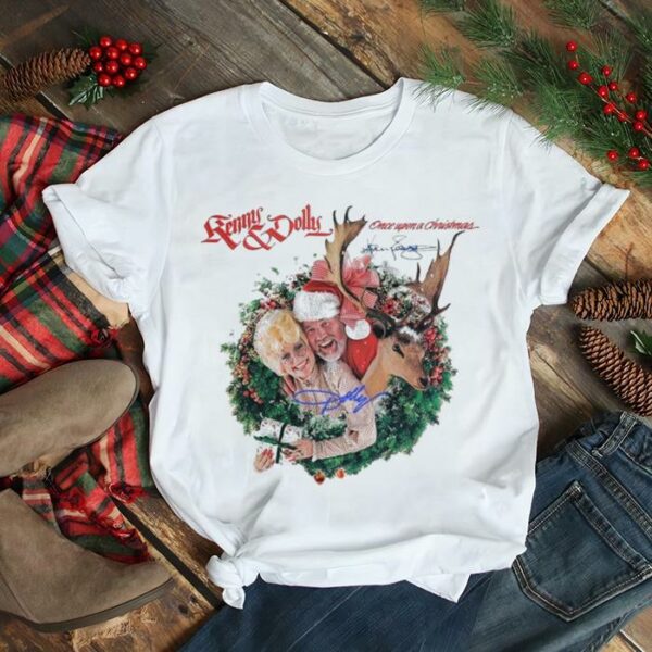 Renny and Dolly once upon a christmas 2022 with signatures shirt