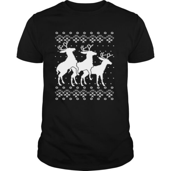 Rentier Ugly Christmas Weihnachten Lustig Geschenk Langarmshirt shirt